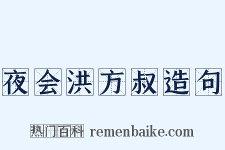 夜会洪方叔造句是什么意思的图片